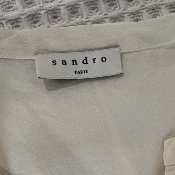 Sandro Ivory Blouse with Crochet Detail - Picture 6 of 10